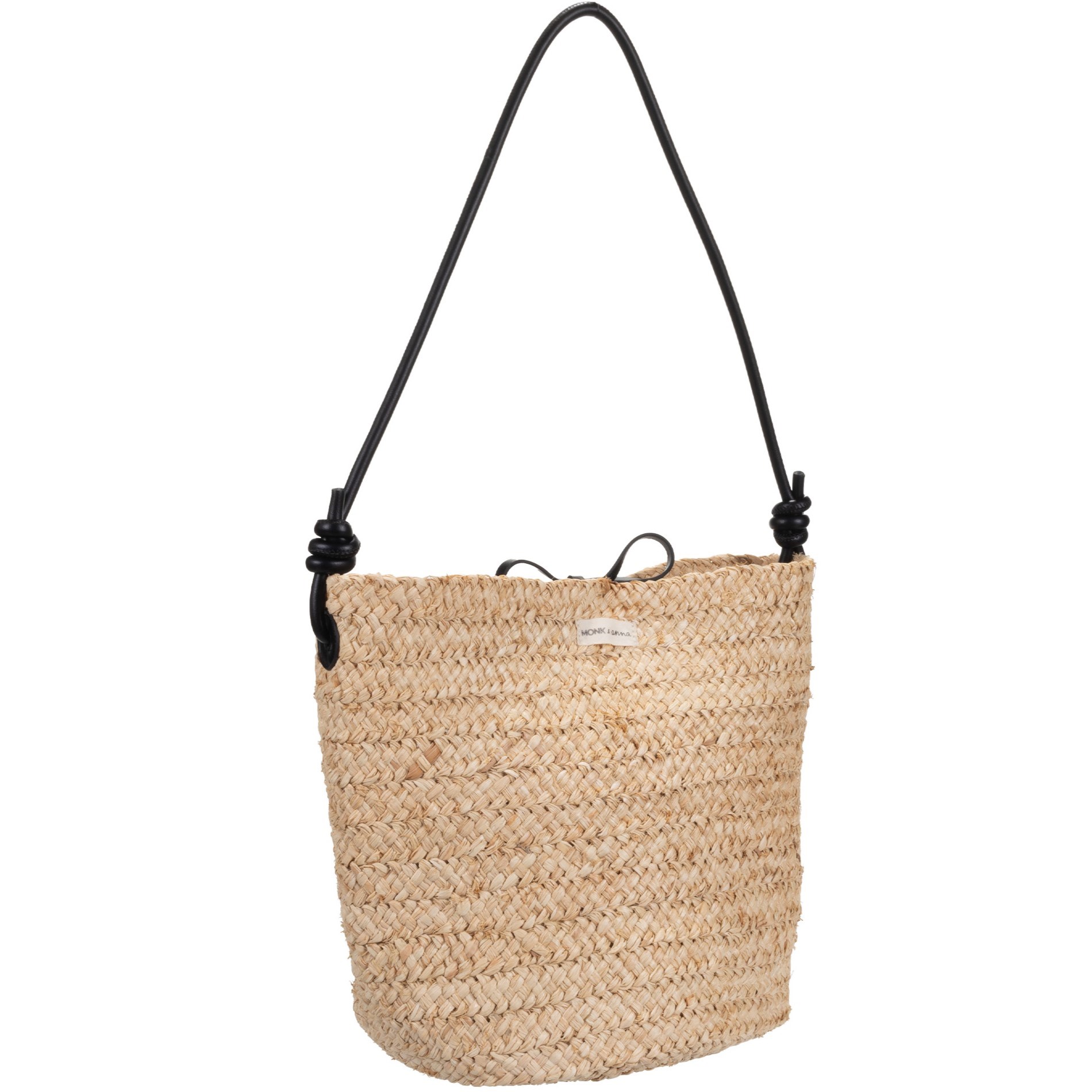 Slaměná taška Monk & Anna SAMA rafia, black_0
