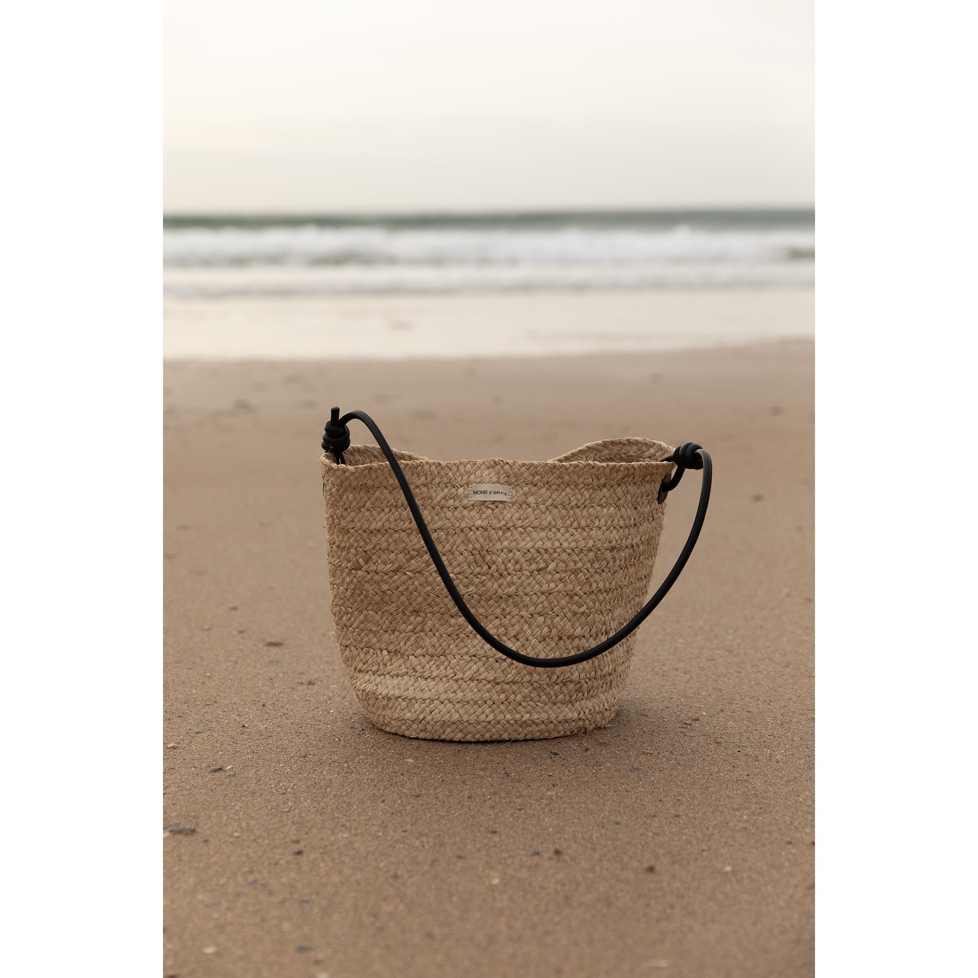 Slaměná taška Monk & Anna SAMA rafia, black_2