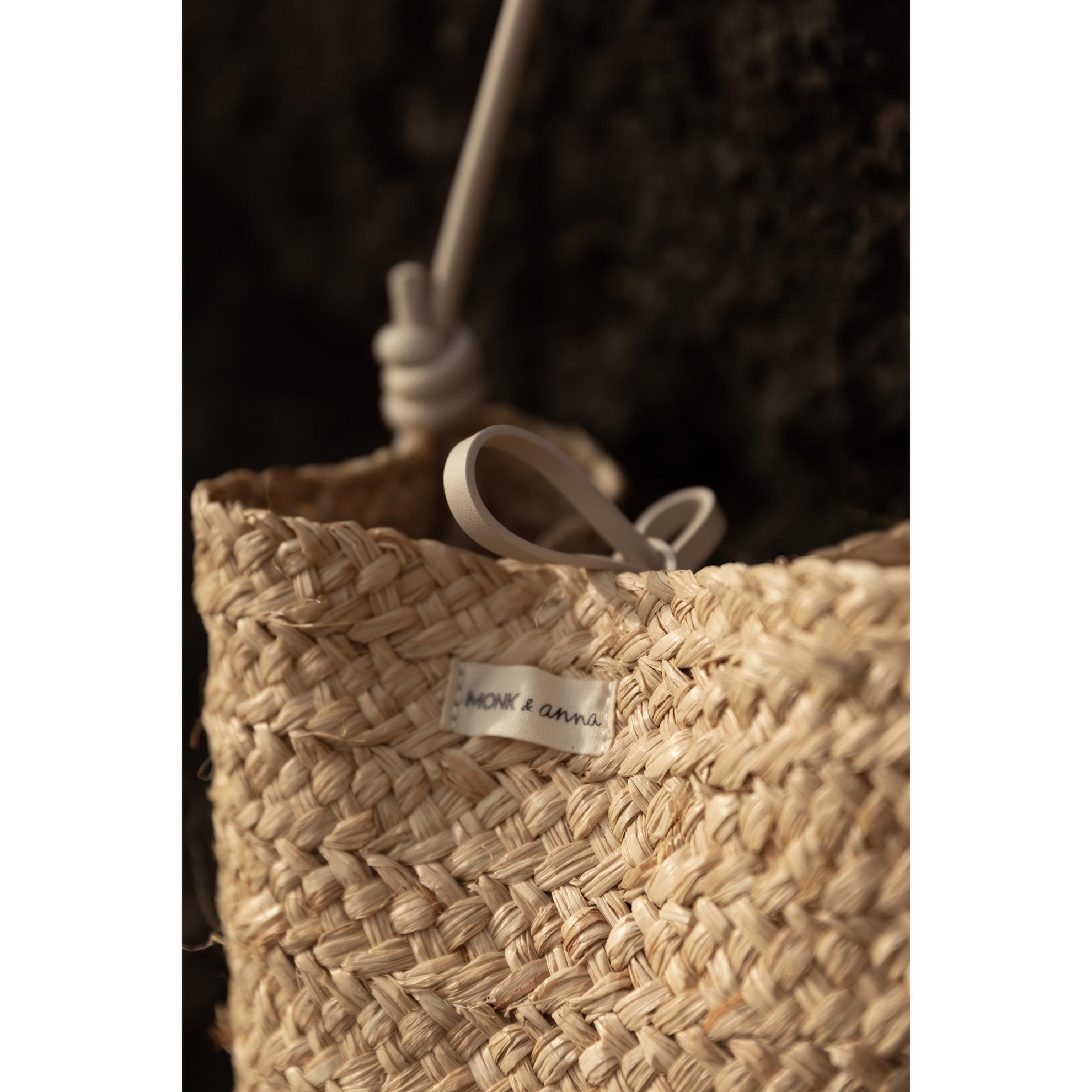 Slaměná taška Monk & Anna SAMA rafia, stone_3