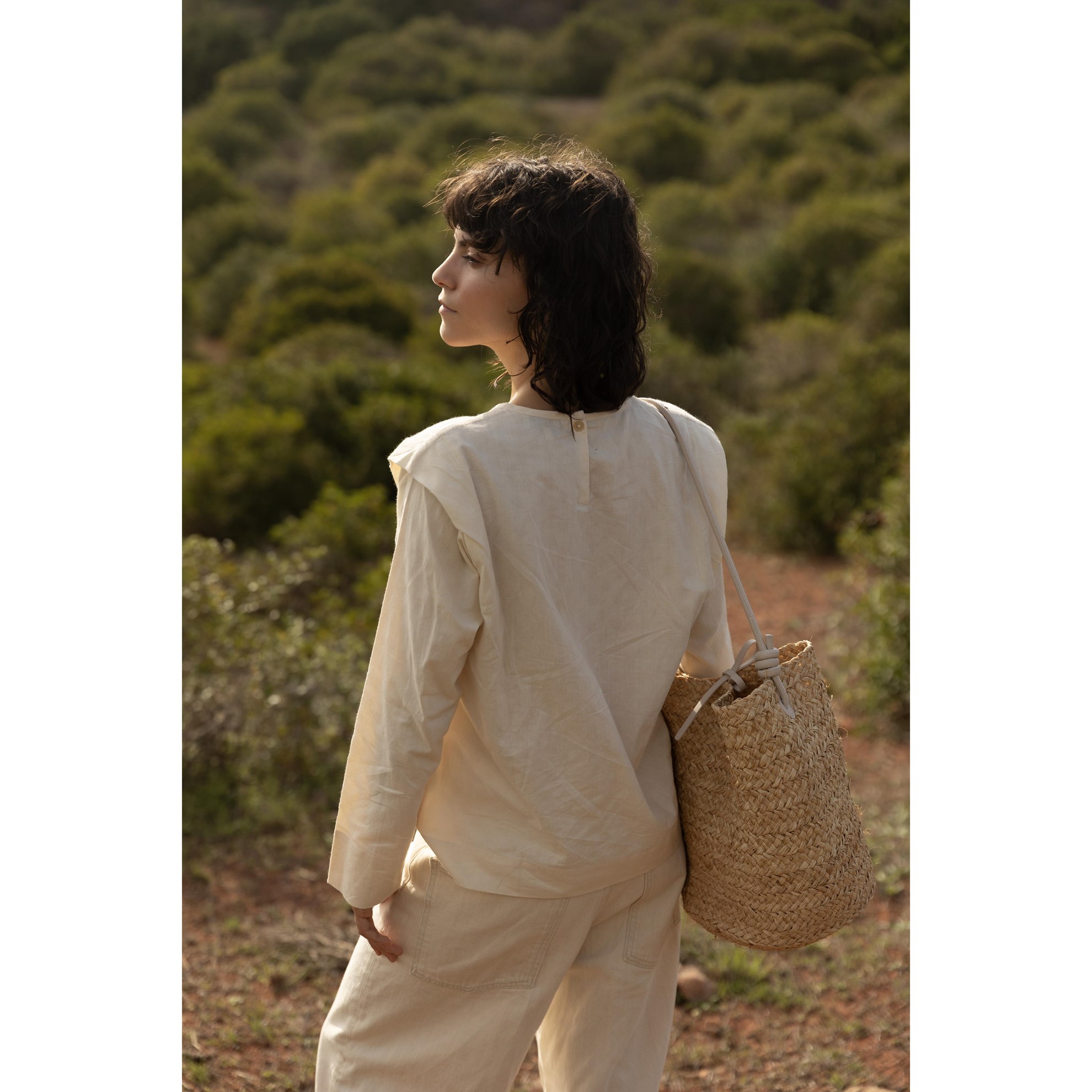 Slaměná taška Monk & Anna SAMA rafia, stone_4