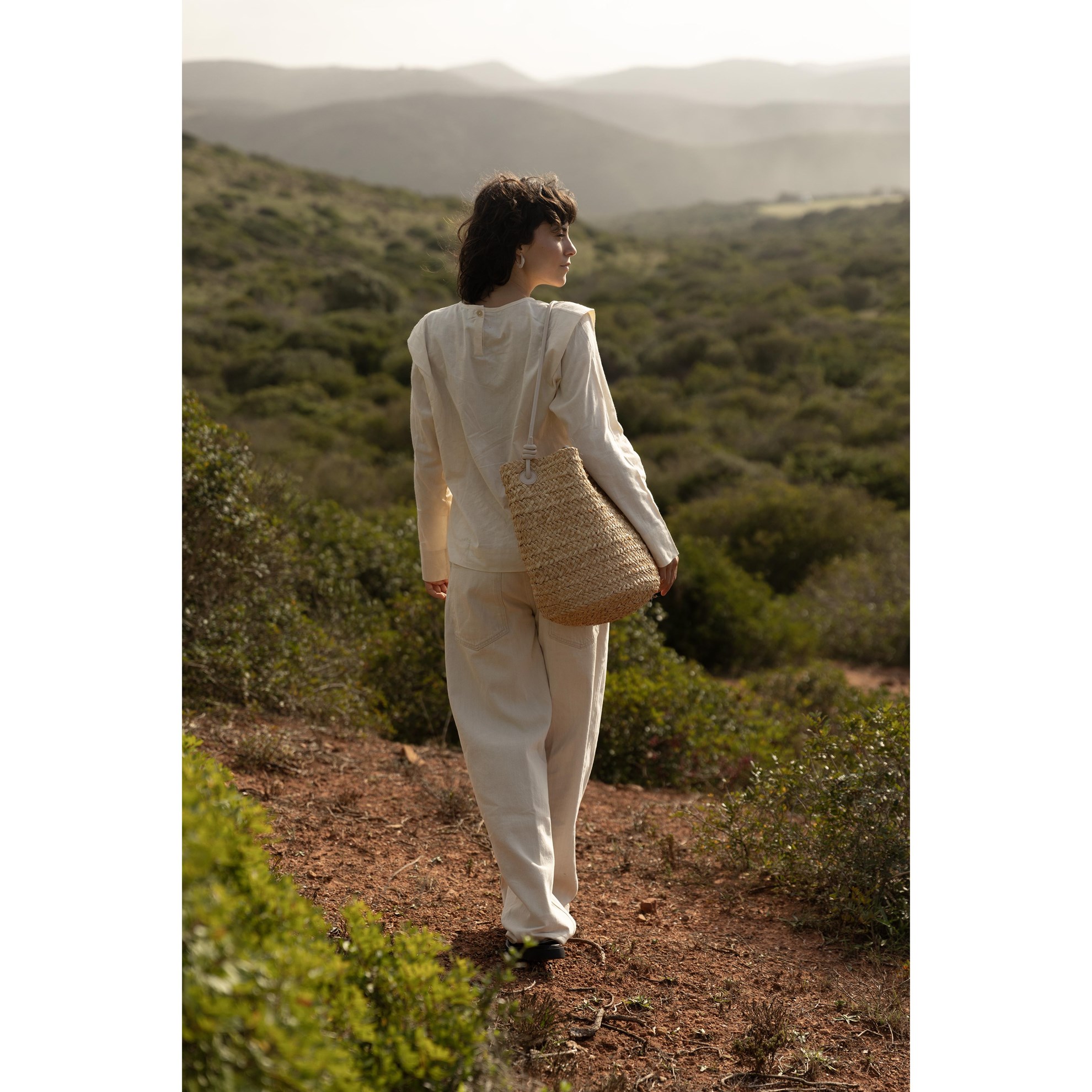 Slaměná taška Monk & Anna SAMA rafia, stone_5