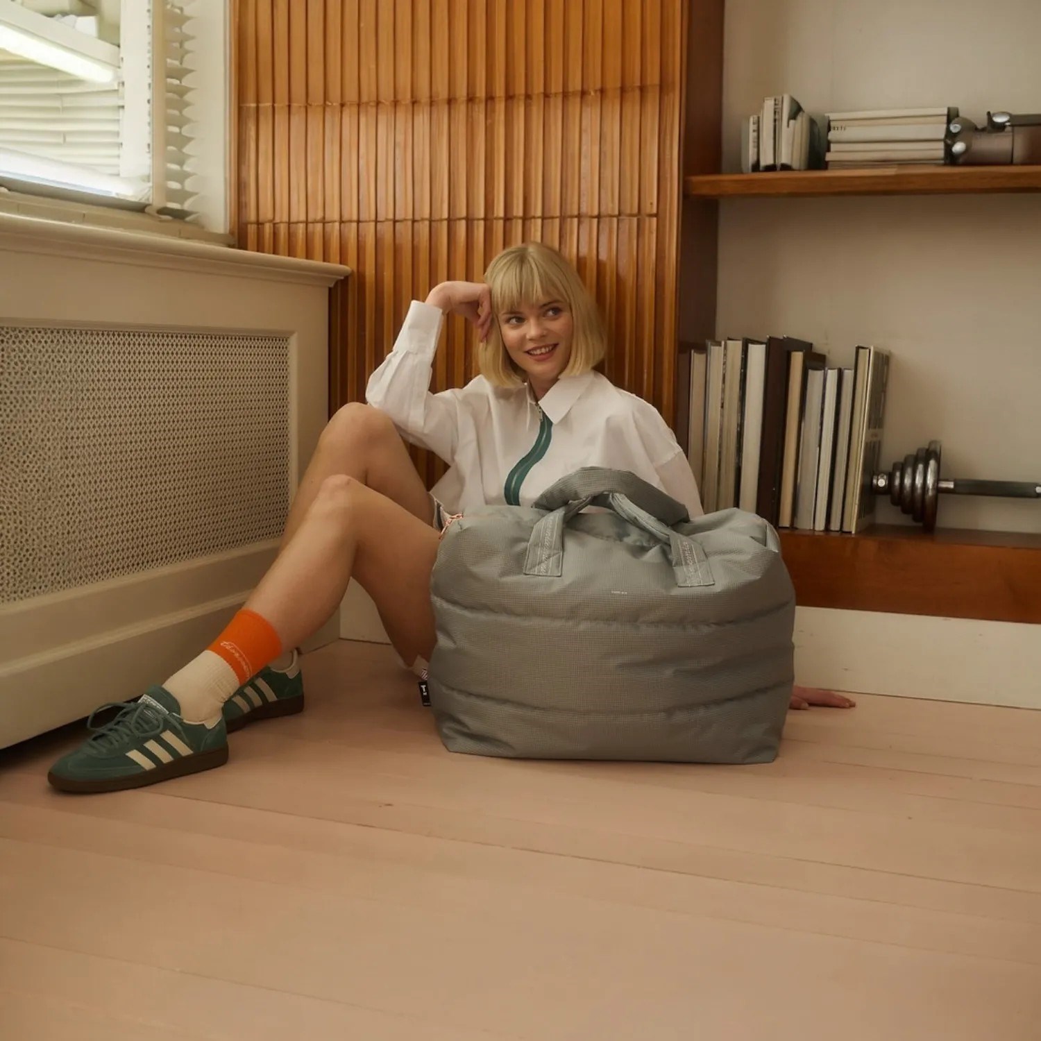 Obrázok z Veľká prešívaná taška Tinne + Mia CAMILL check grey