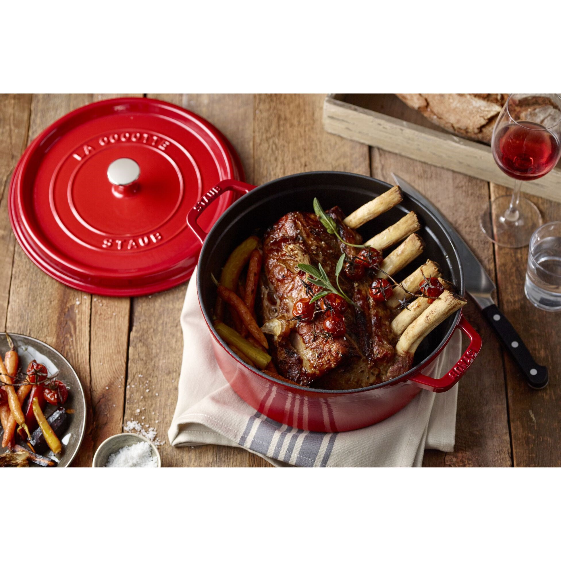 Hrnec STAUB  kulatý 30cm červený 8,35l_1