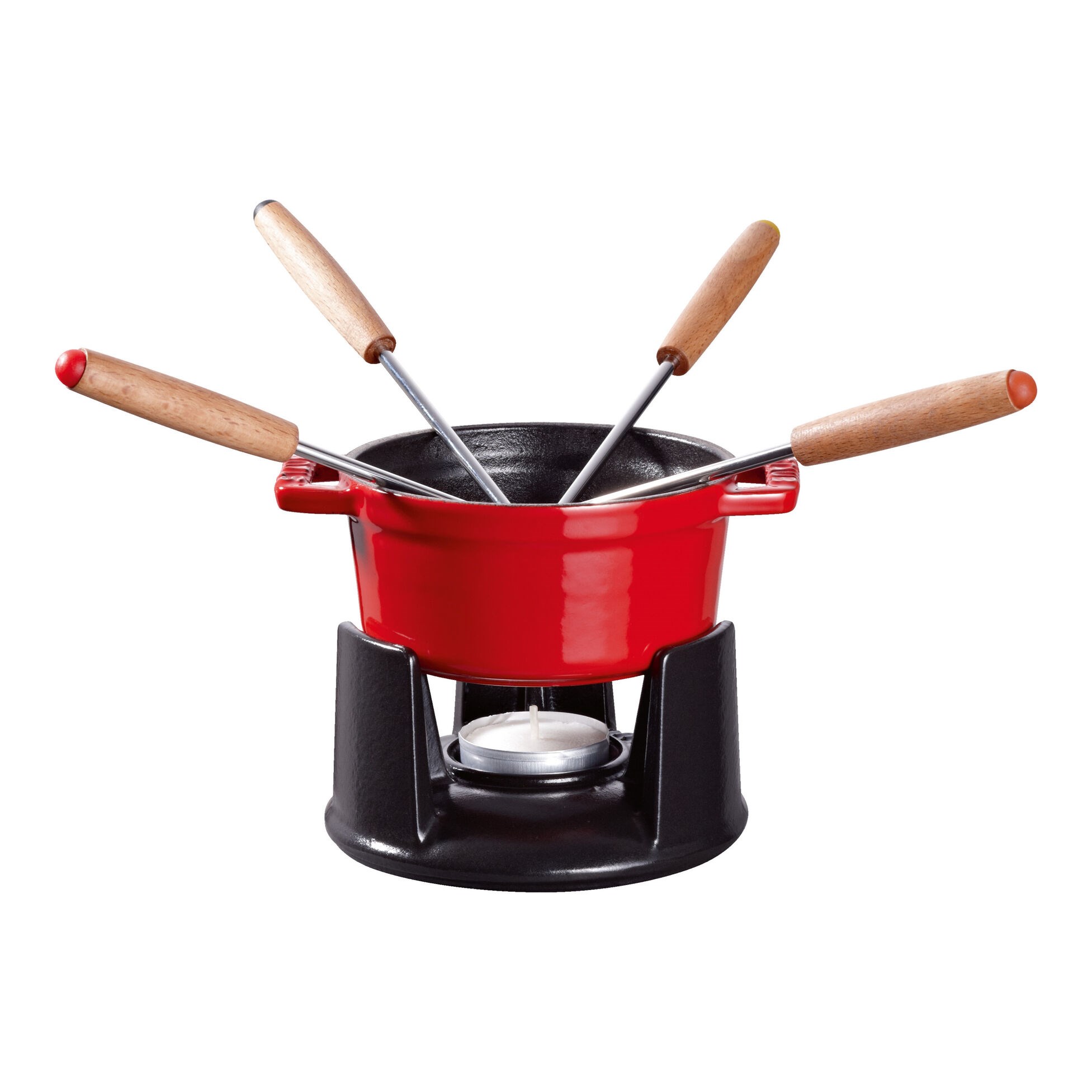 Miniset na Fondue STAUB  červený 10cm/ 250ml_0