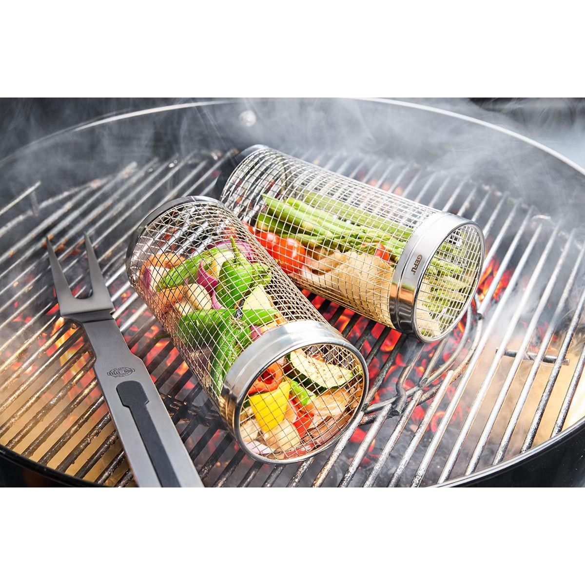Nerezový rolovací koš na grilování Gefu BBQ D.30cm_0