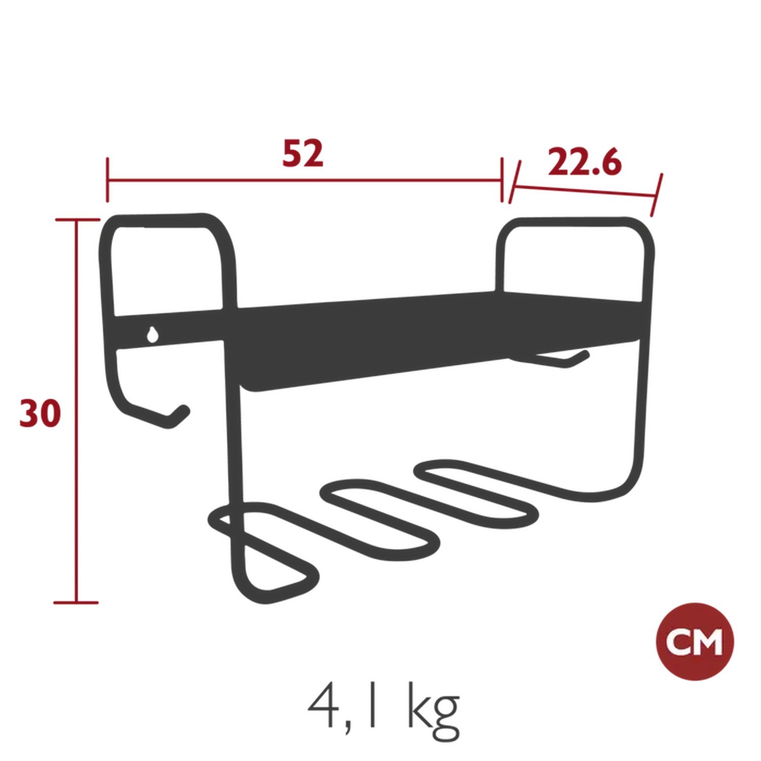 Kovová nástěnná polička/věšák Fermob PICOLINO - Nutmeg_0