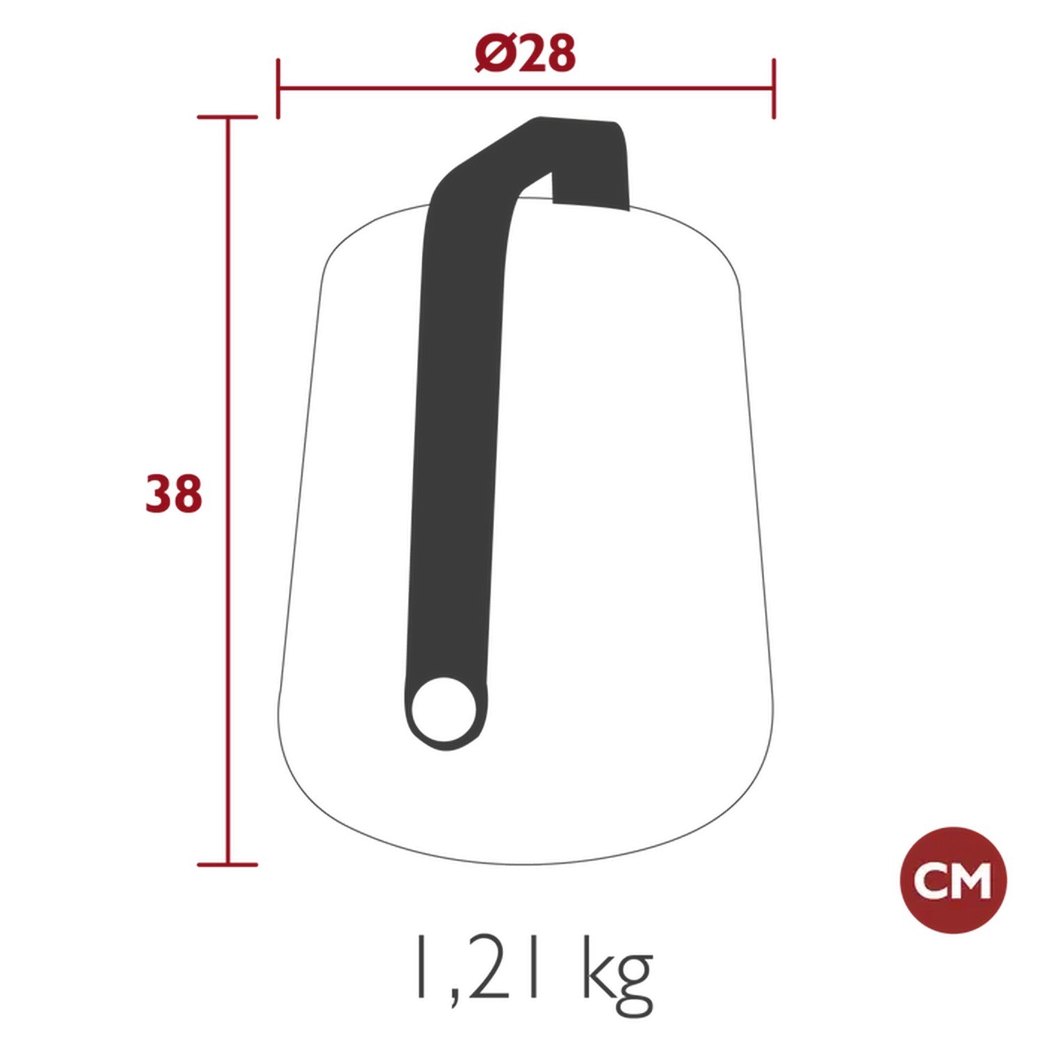 Venkovní LED lampa Fermob BALAD V.38cm - Clay Grey_2