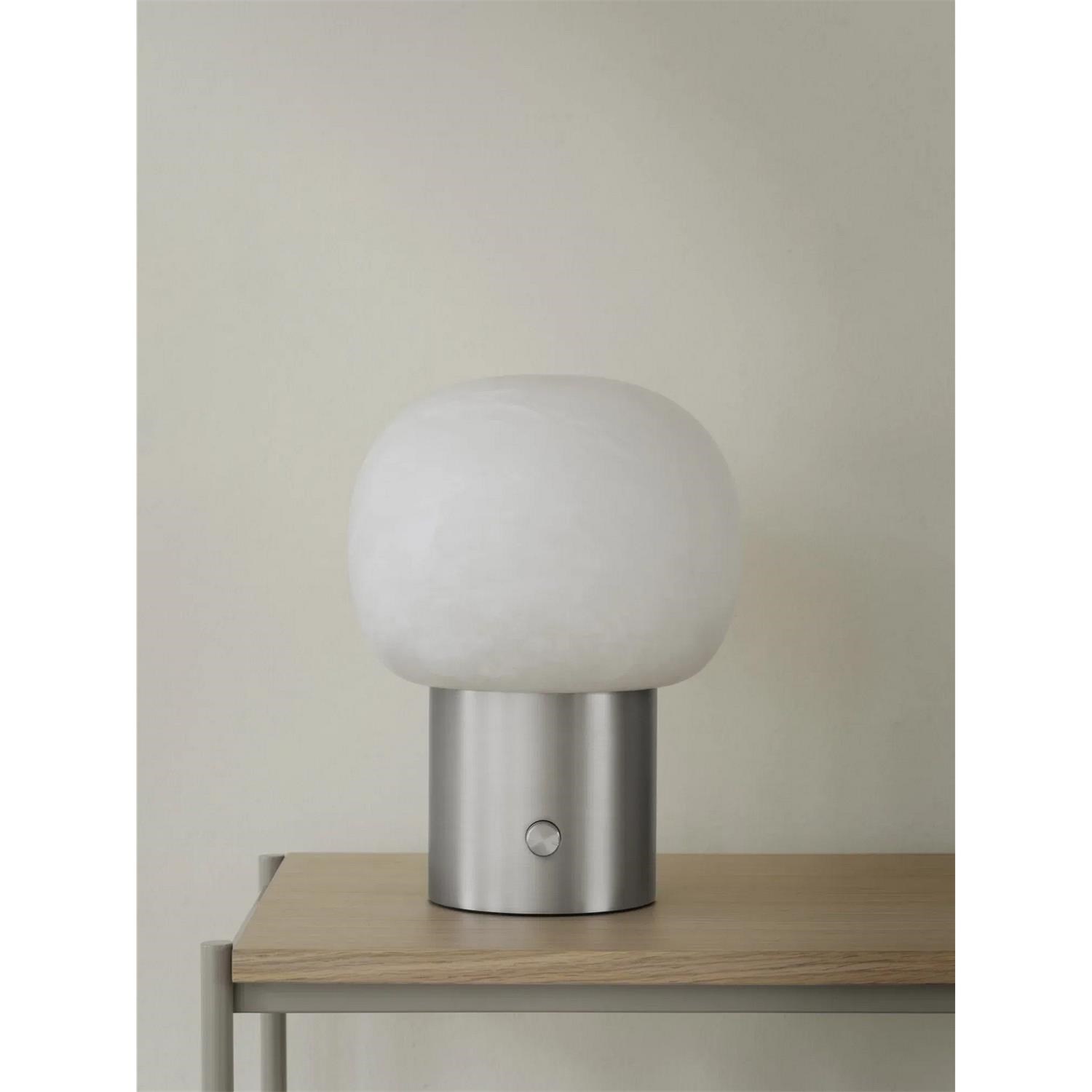 Stolní LED lampa Blomus IRIS V.32cm nerezová matná/bílé sklo_1