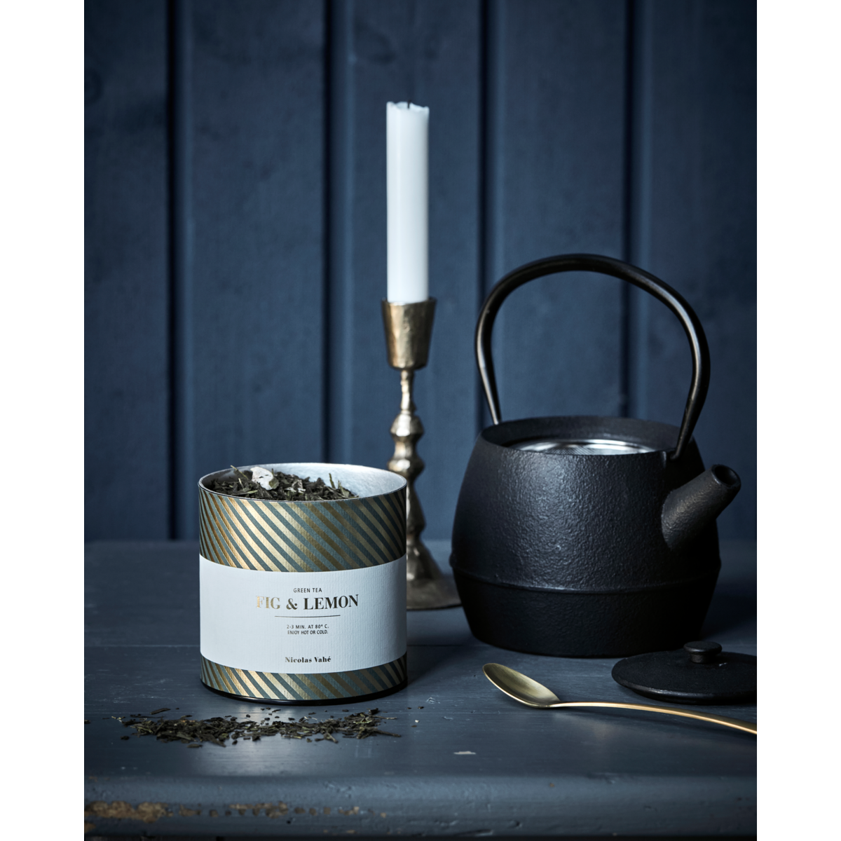 Zelený čaj s příchutí FIG & LEMON Nicolas Vahé 100g_2