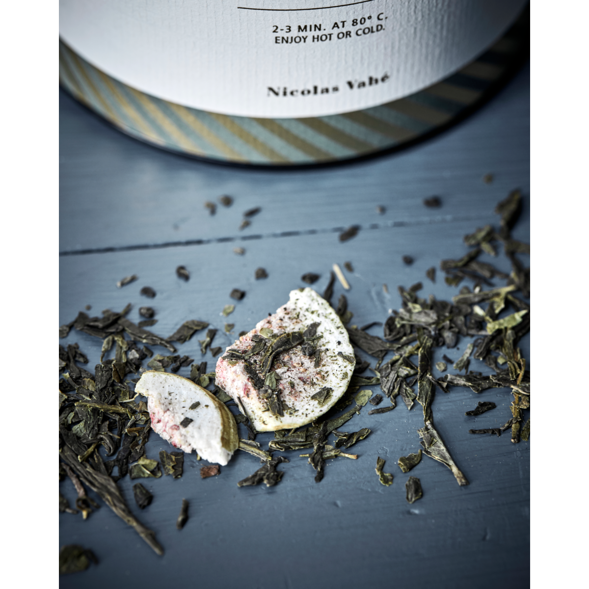 Zelený čaj s příchutí FIG & LEMON Nicolas Vahé 100g_3