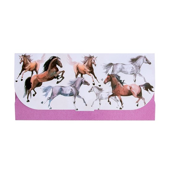 Dárková obálka 23x11cm s motivem koní_1