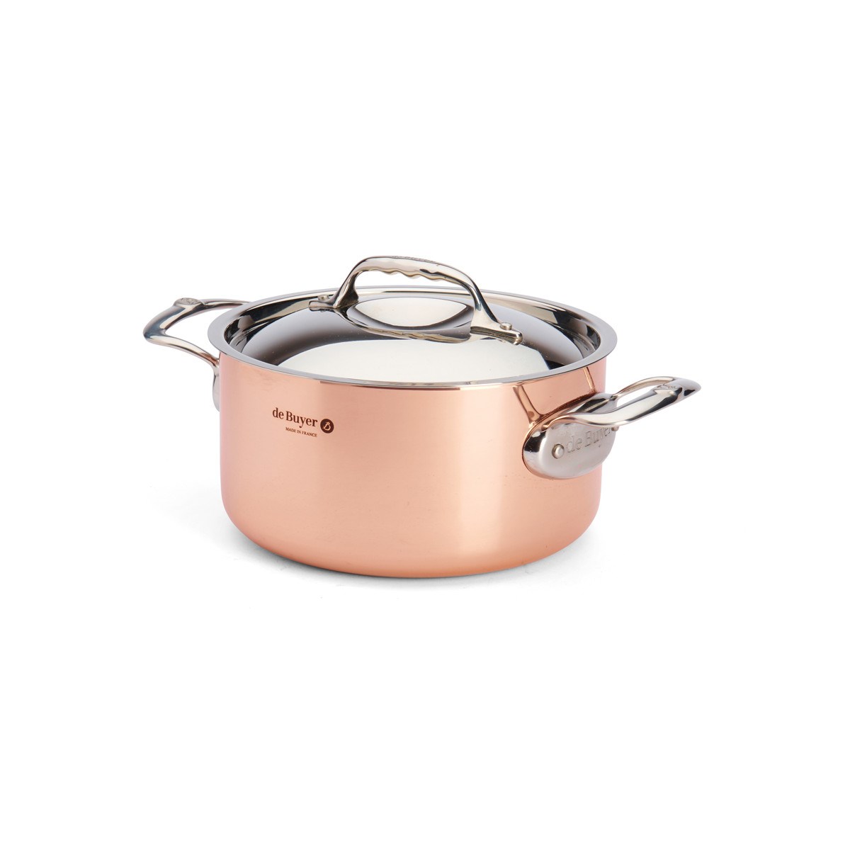 Měděný hrnec s poklicí de Buyer PRIMA MATERA P.24cm 5,4l_1