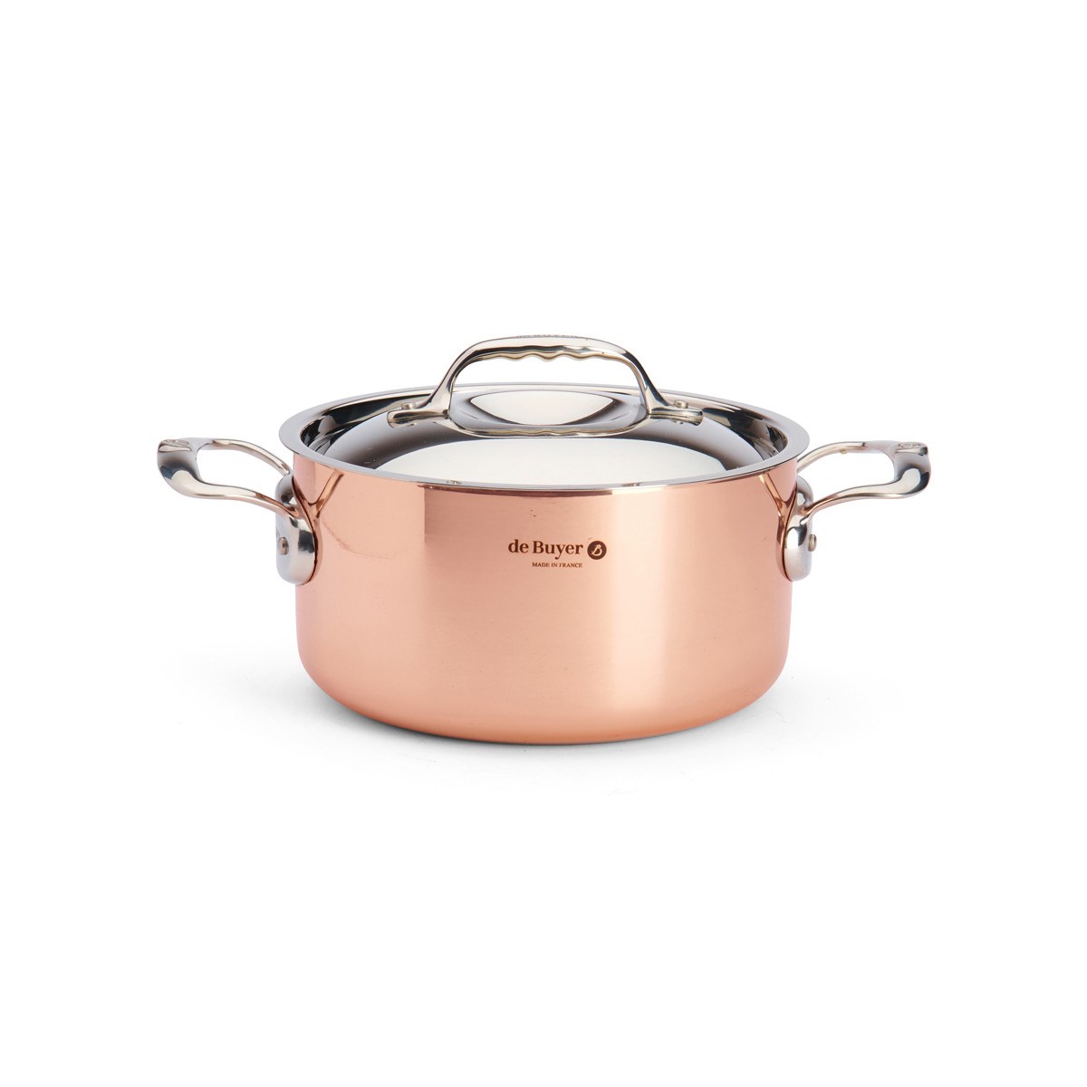Měděný hrnec s poklicí de Buyer PRIMA MATERA P.24cm 5,4l_2