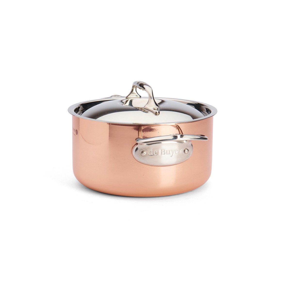 Měděný hrnec s poklicí de Buyer PRIMA MATERA P.24cm 5,4l_5