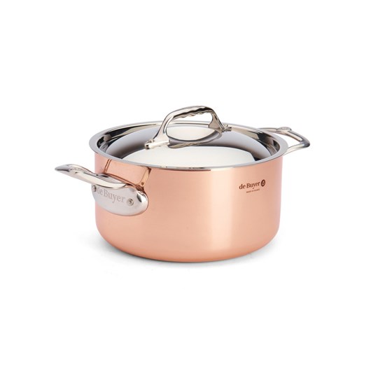 Měděný hrnec s poklicí de Buyer PRIMA MATERA P.24cm 5,4l_6
