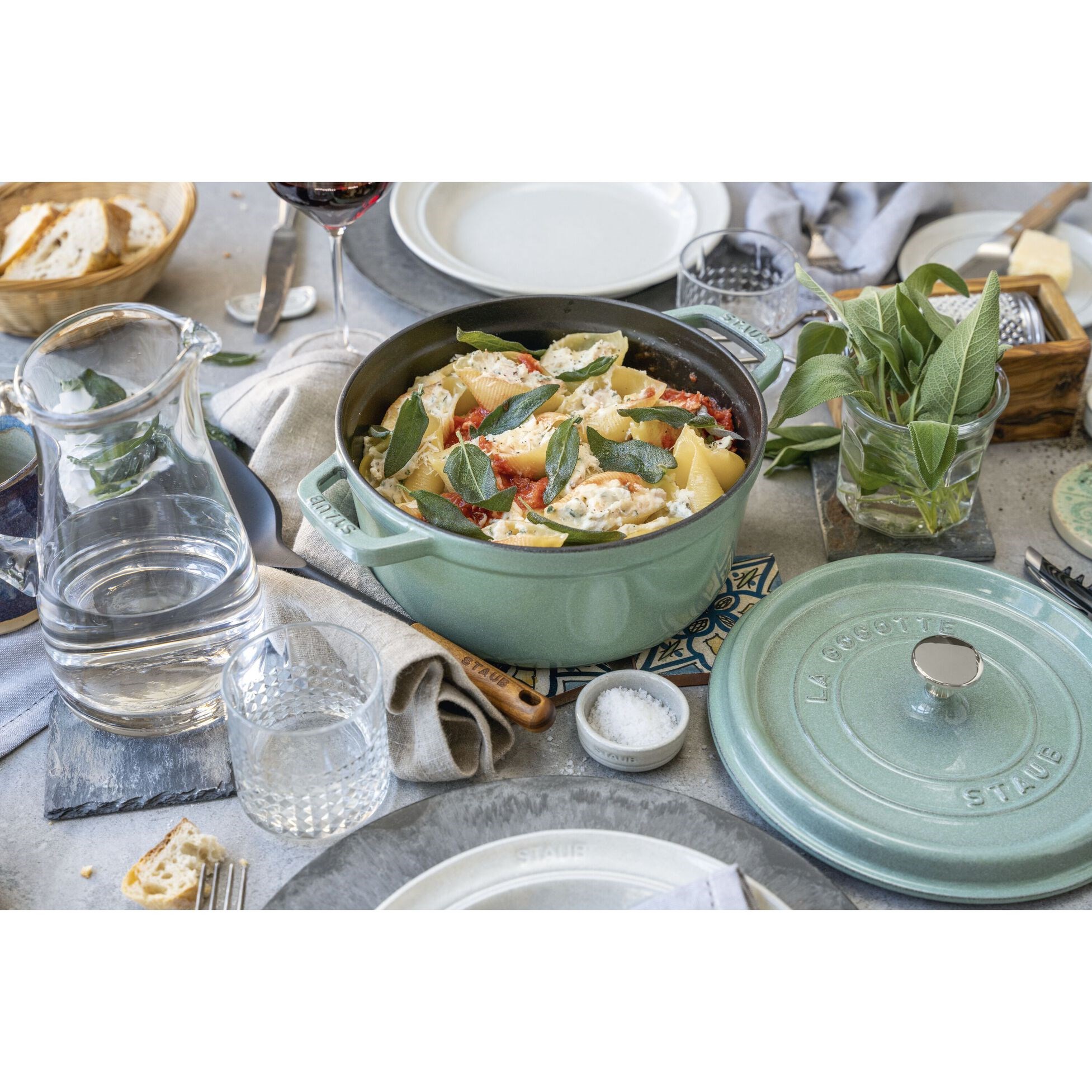 Hrnec STAUB kulatý 24 cm šalvějově zelený 3,8l_7