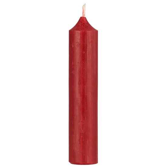 Svíčka Ib Laursen kulatá krátká V.11 cm červená_0