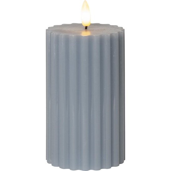 LED dekorační svíčka FLAMME STRIPE V.15cm modrá_0
