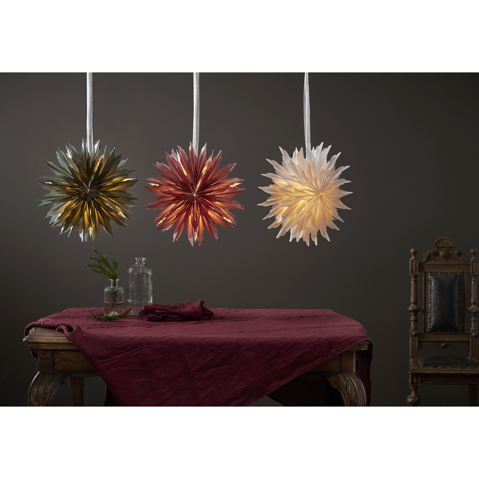 Papírová hvězda na zavěšení, P.40 cm, bez světelného zdroje (083-00)_1