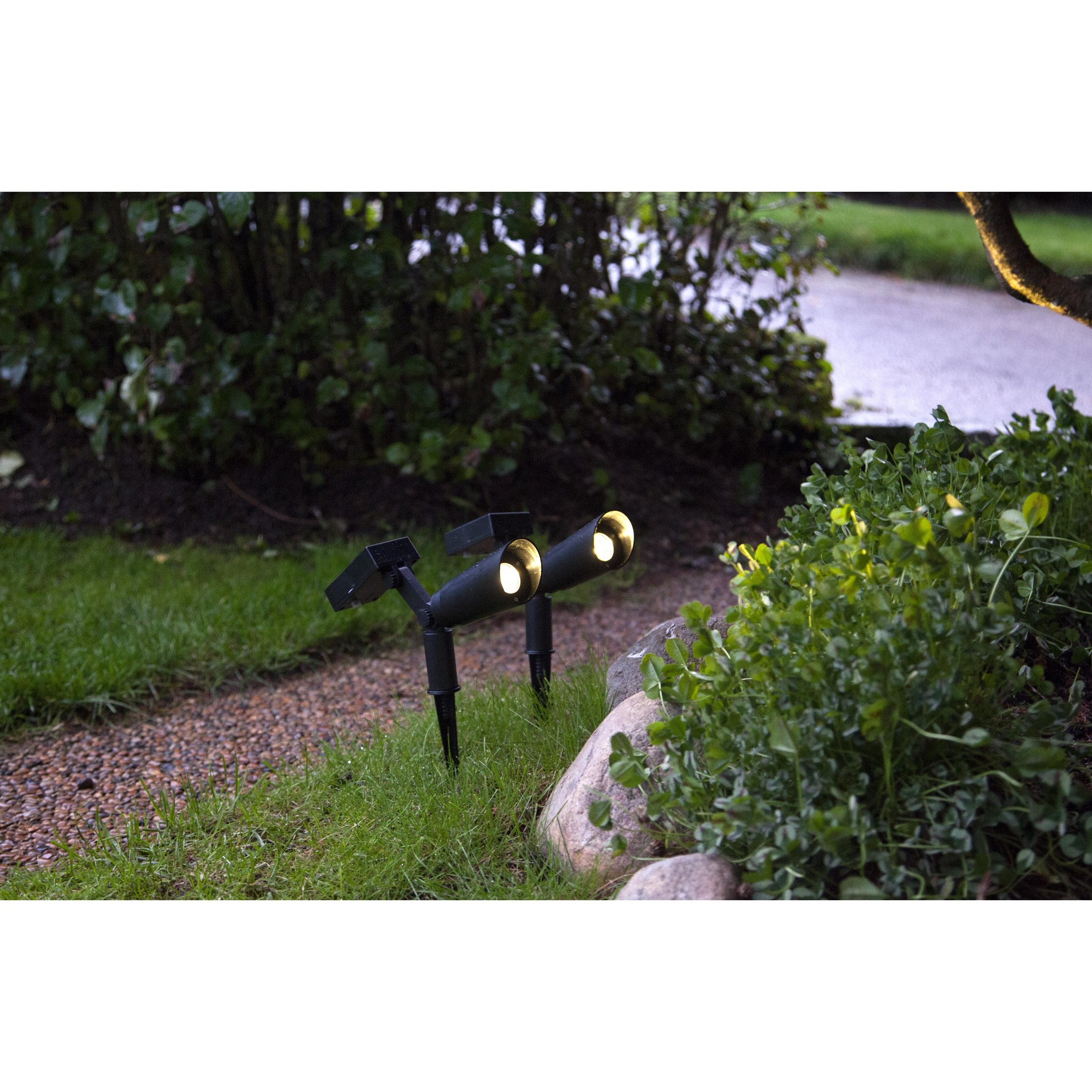 LED solární reflektor POWERSPOT V.15cm SET/2ks černý_1