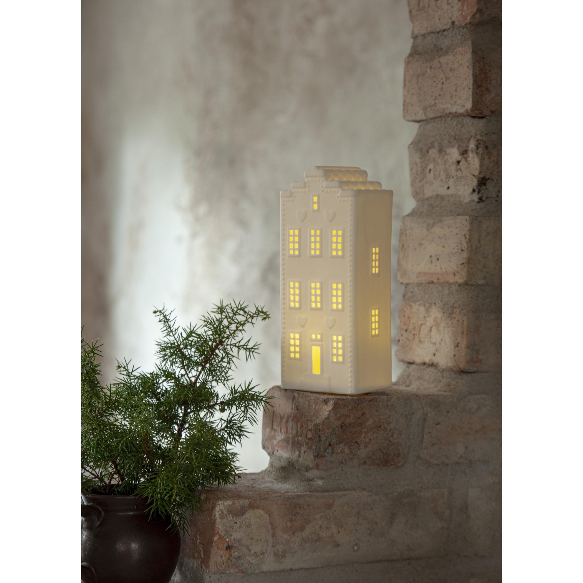 LED vánoční dekorace VINTER V.21cm bílá_0