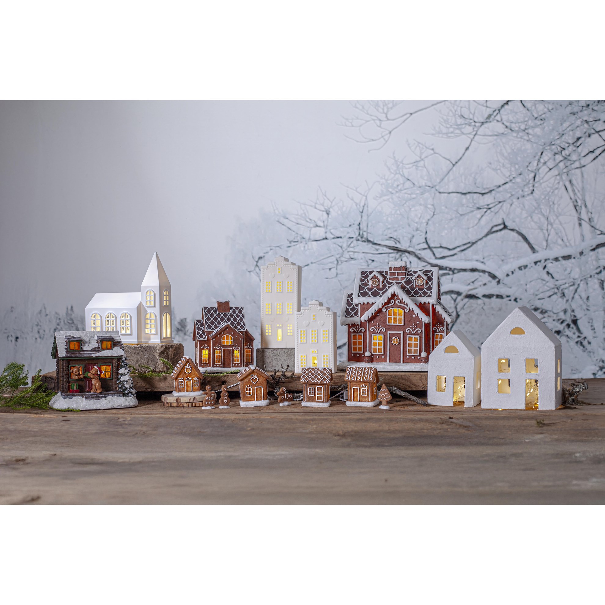 LED vánoční dekorace VINTER V.21cm bílá_2