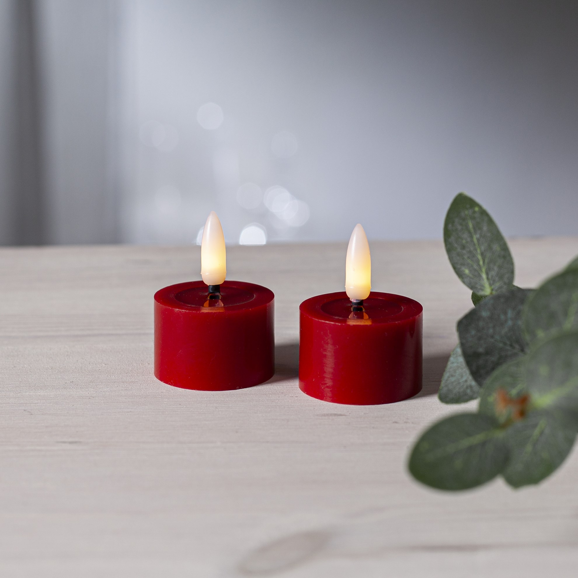 LED čajová svíčka FLAMME SET/2ks červená_0