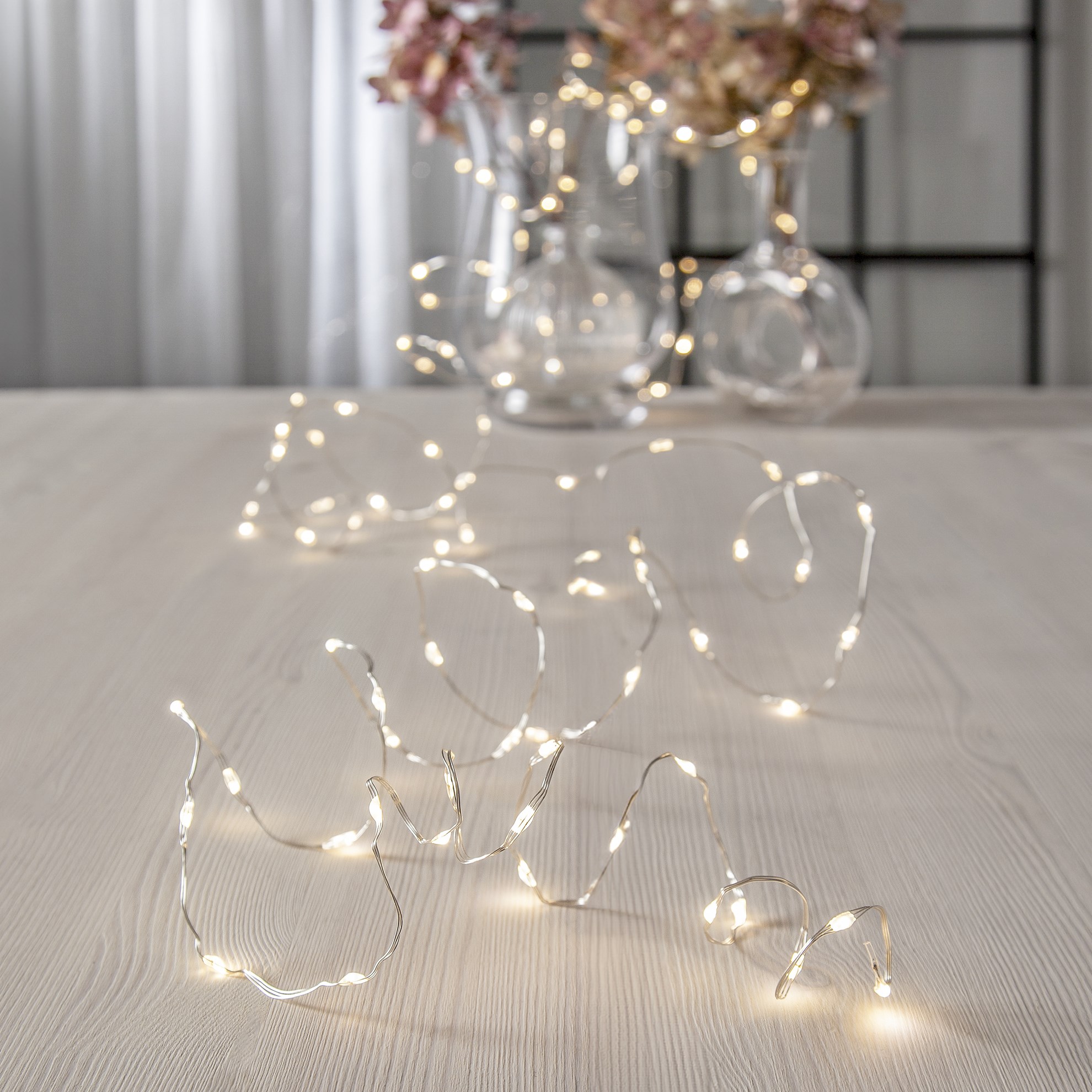 Dekorativní světelný řetěz DEW DROP, 100xLED, 5m, teplé bílé světlo_0