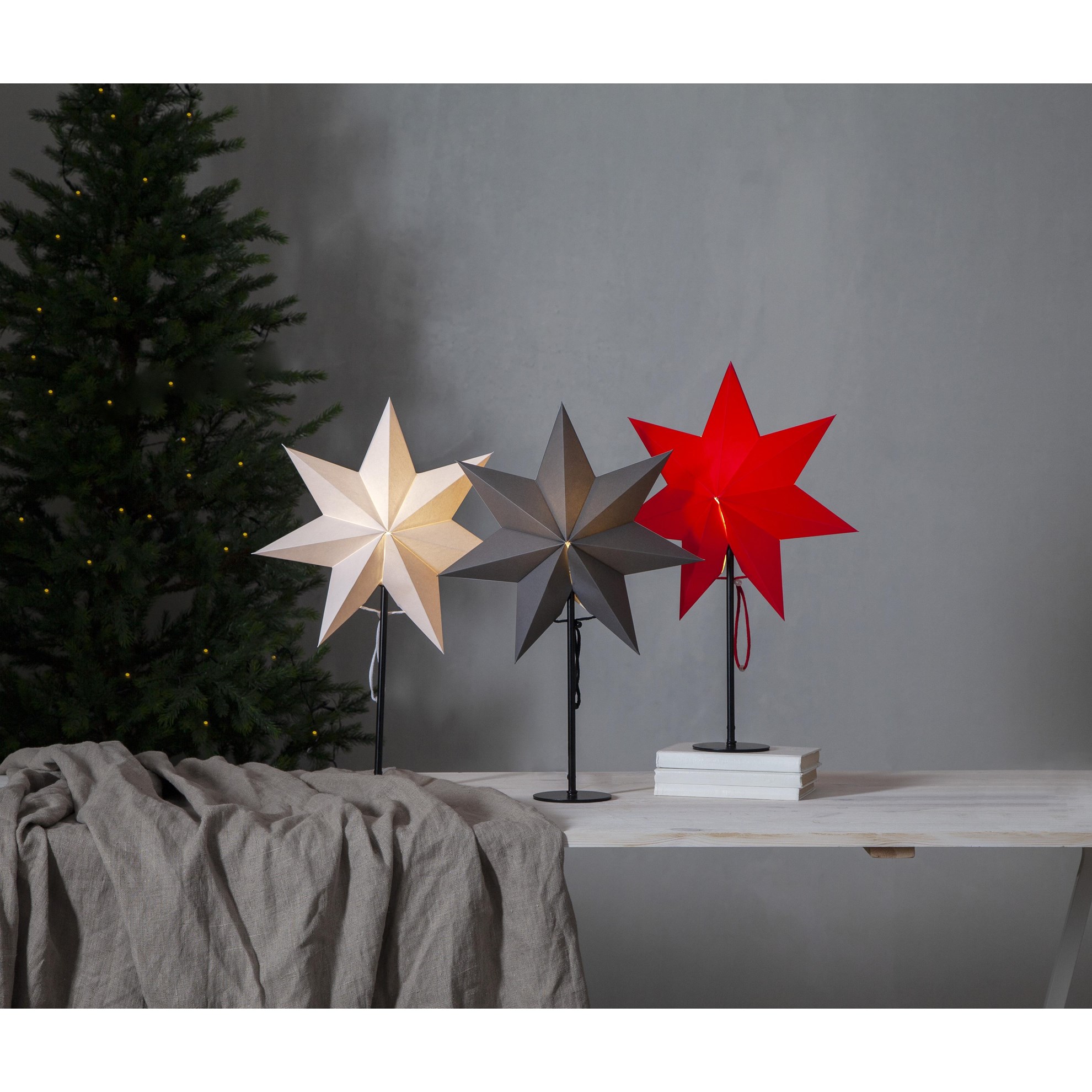 Stolní lampa hvězda Mixa V.50cm bílá_1