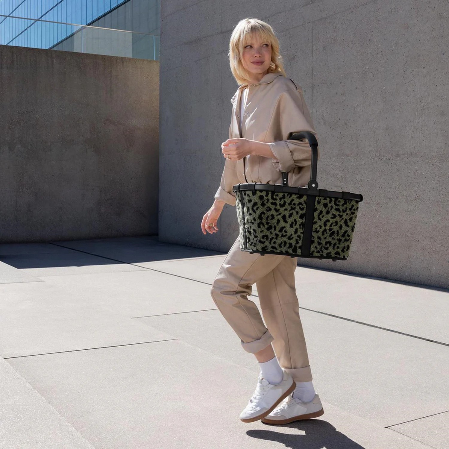 Nákupní košík Reisenthel Carrybag teddy leo olive_0