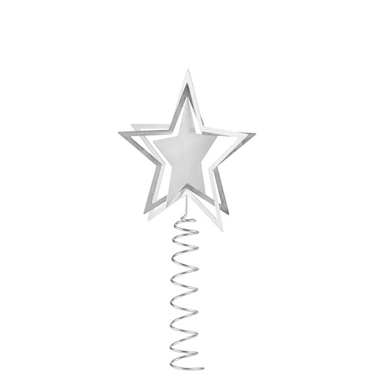 Kovová hvězda na vánoční stromek Blomus KITAI V.26cm stříbrná_2