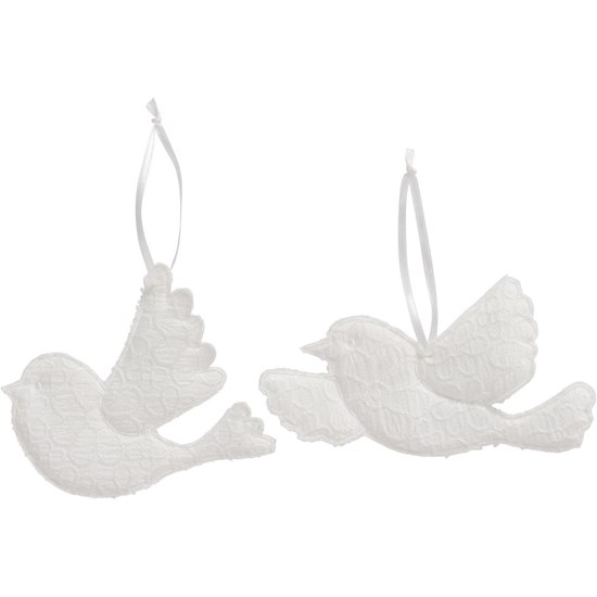 Látková ozdoba ptáček Ib Laursen s výšivkou SET/2 druhy_0