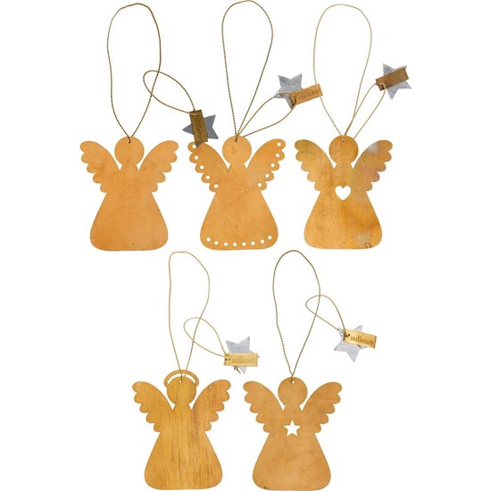 Mosazný anděl na zavěšení Ib Laursen Gloria 5 druhů (cena za 1ks!)_0