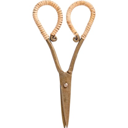 Nůžky s ratanovou rukojetí Ib Laursen Scissors D.17,8 cm_0