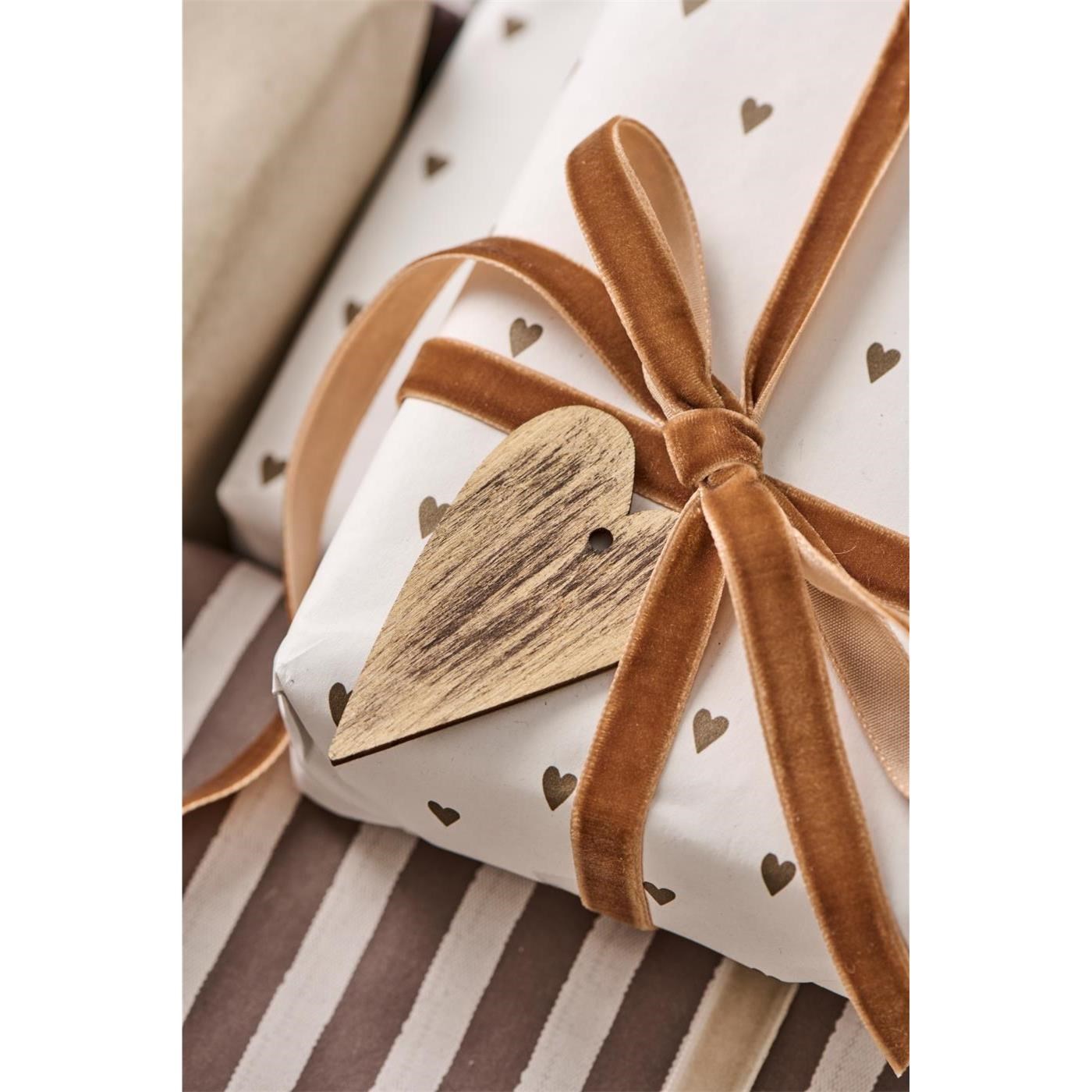 Role balícího papíru Ib Laursen 5 m hnědá srdíčka_2
