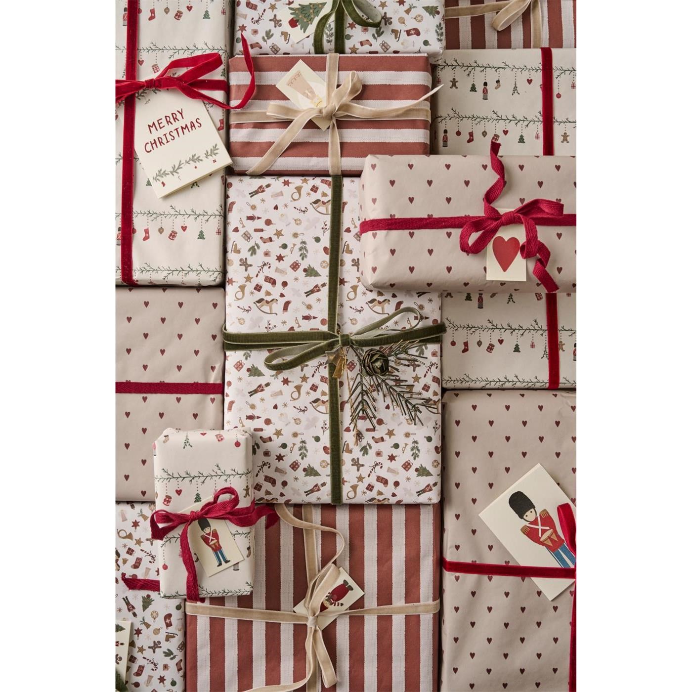 Role balícího papíru Ib Laursen 5 m červené pruhy_0