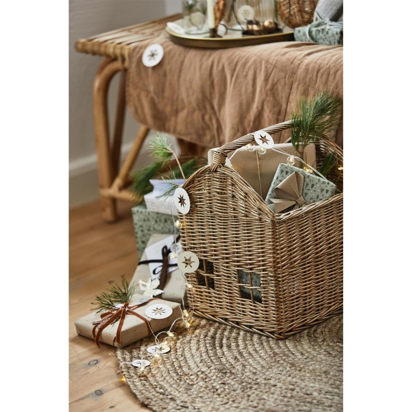 Proutěný košík domeček Ib Laursen V.40 cm přírodní_3