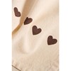 Kuchyňská utěrka Johanne Ib Laursen 70x50 cm přírodní s hnědými srdíčky_1