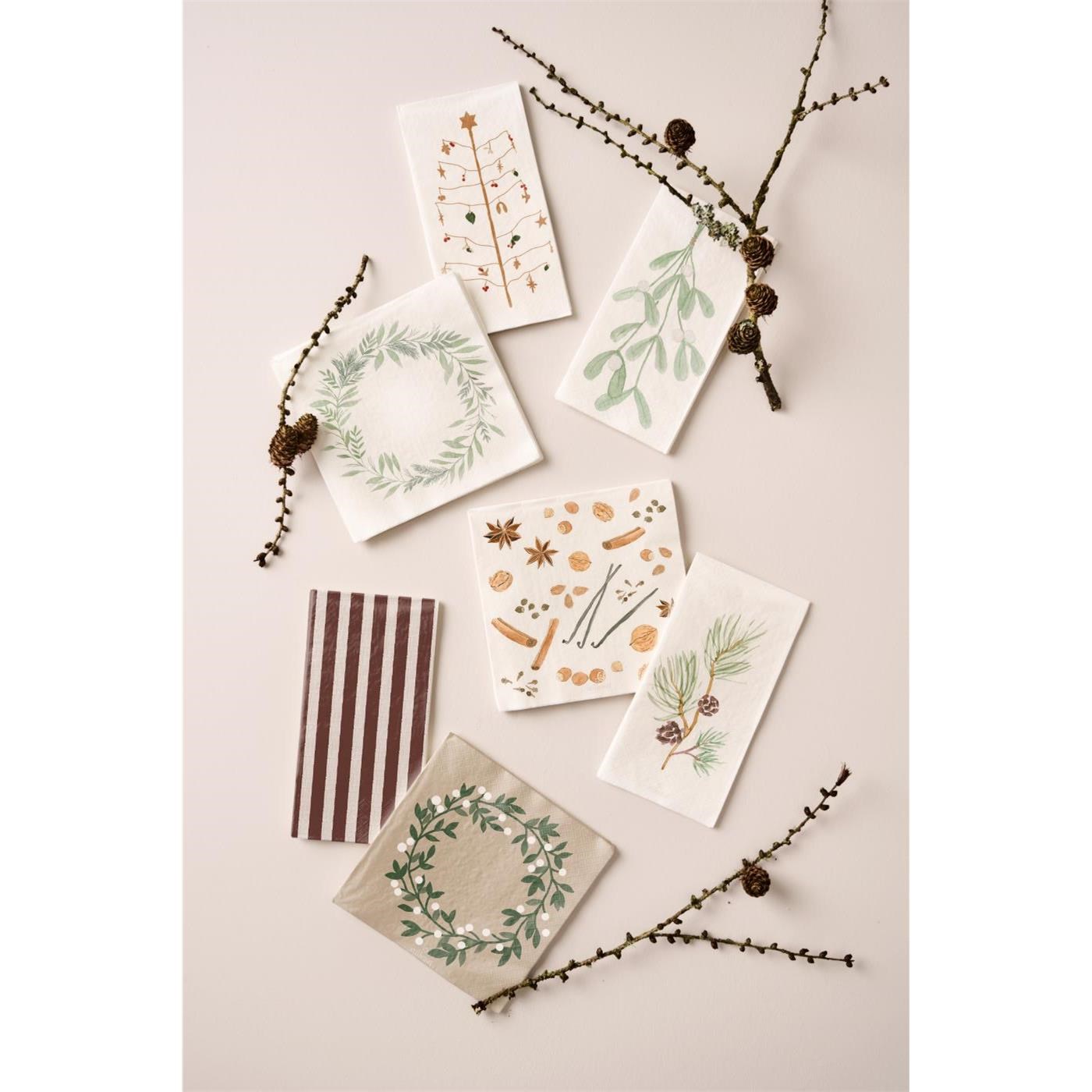 Papírové ubrousky Ib Laursen s motivem borovicové větvičky SET/16ks_0