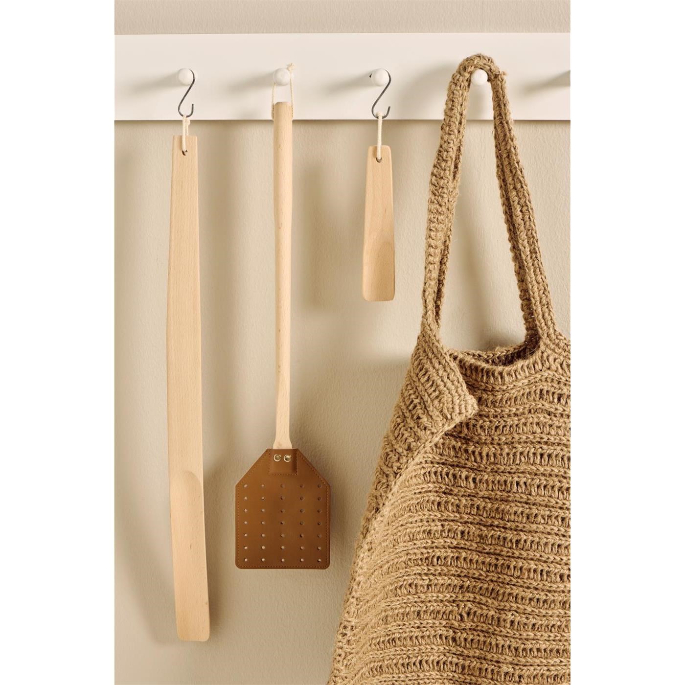 Lžíce na boty Ib Laursen s bavlněnou šňůrkou D.55 cm přírodní_1