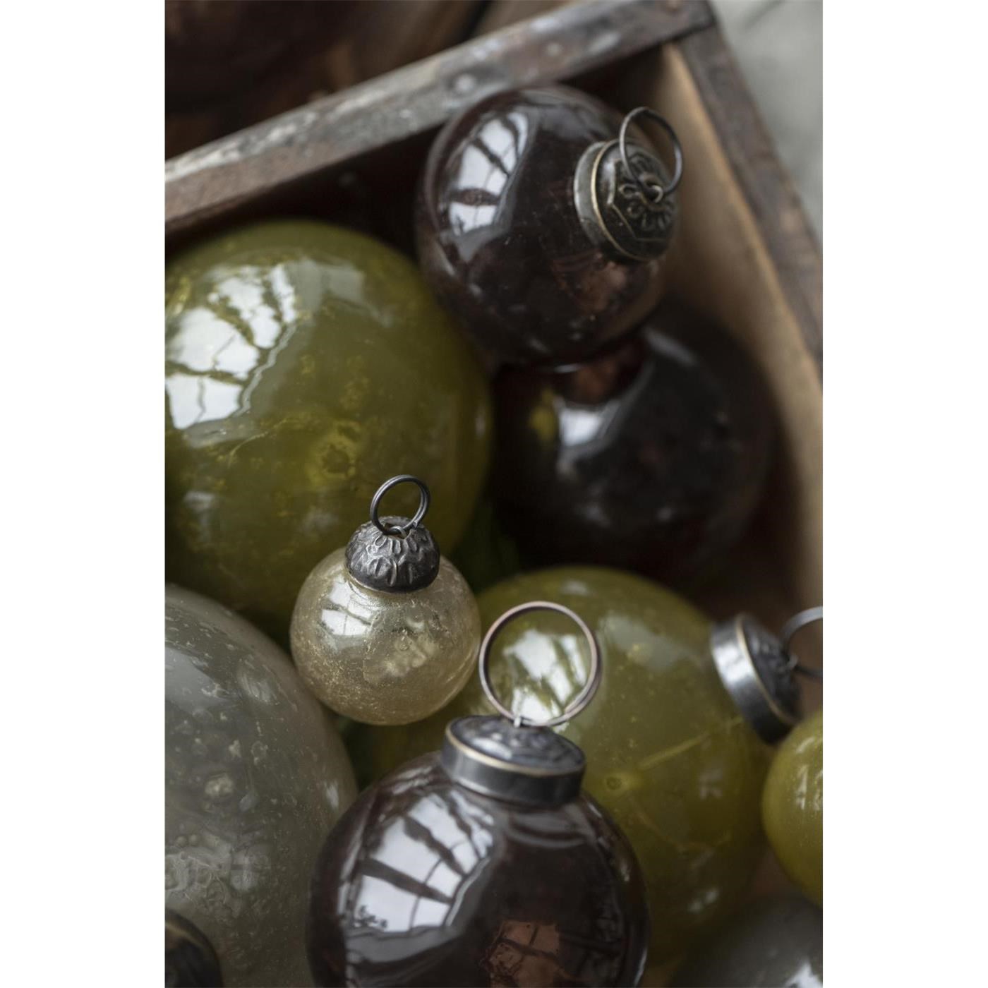 Skleněná vánoční ozdoba Ib Laursen P.8 cm šedá_1