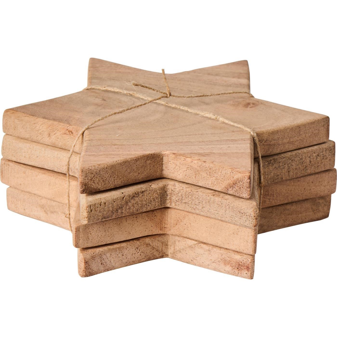 Dřevěné podtácky ve tvaru hvězdy Ib Laursen SET/4ks_1