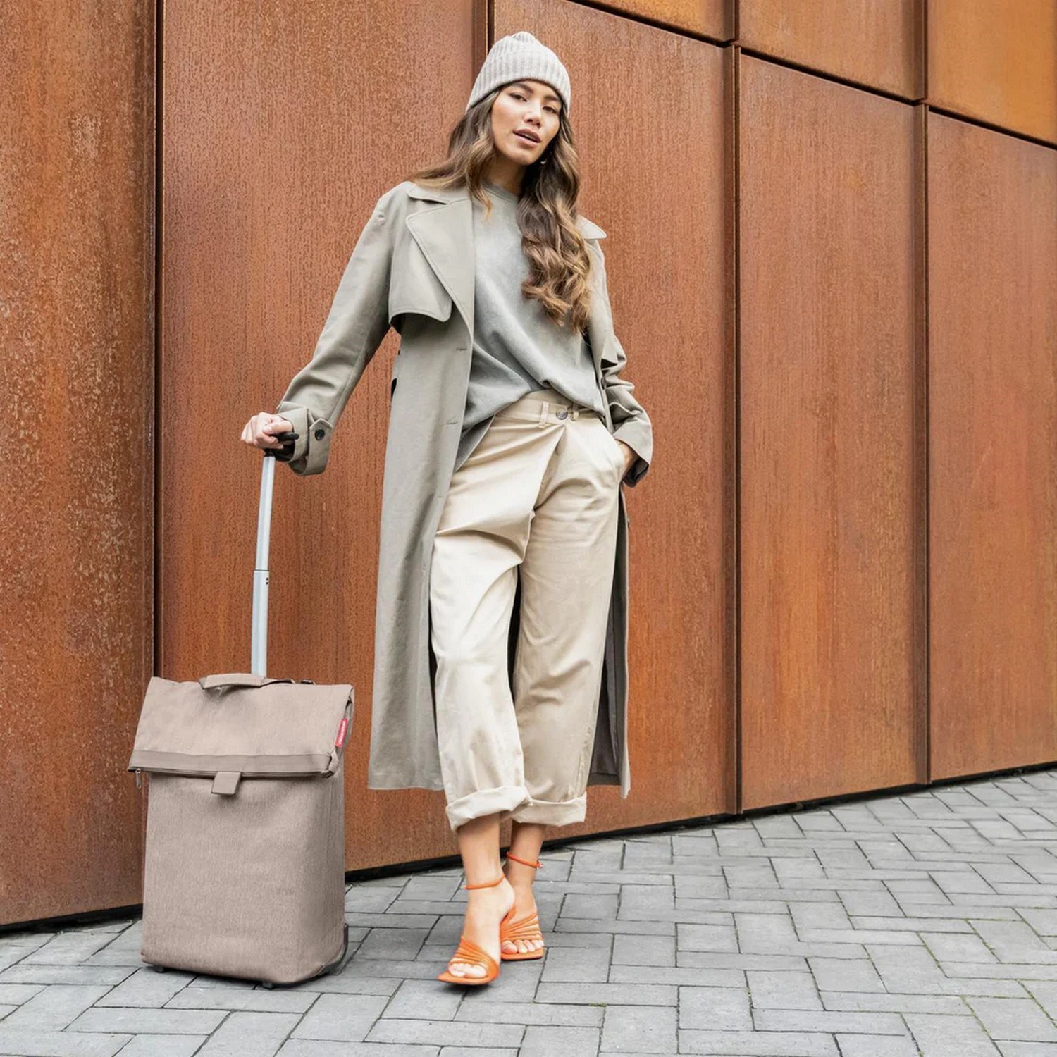 Taška na kolečkách Reisenthel Trolley M herringbone mokka_0