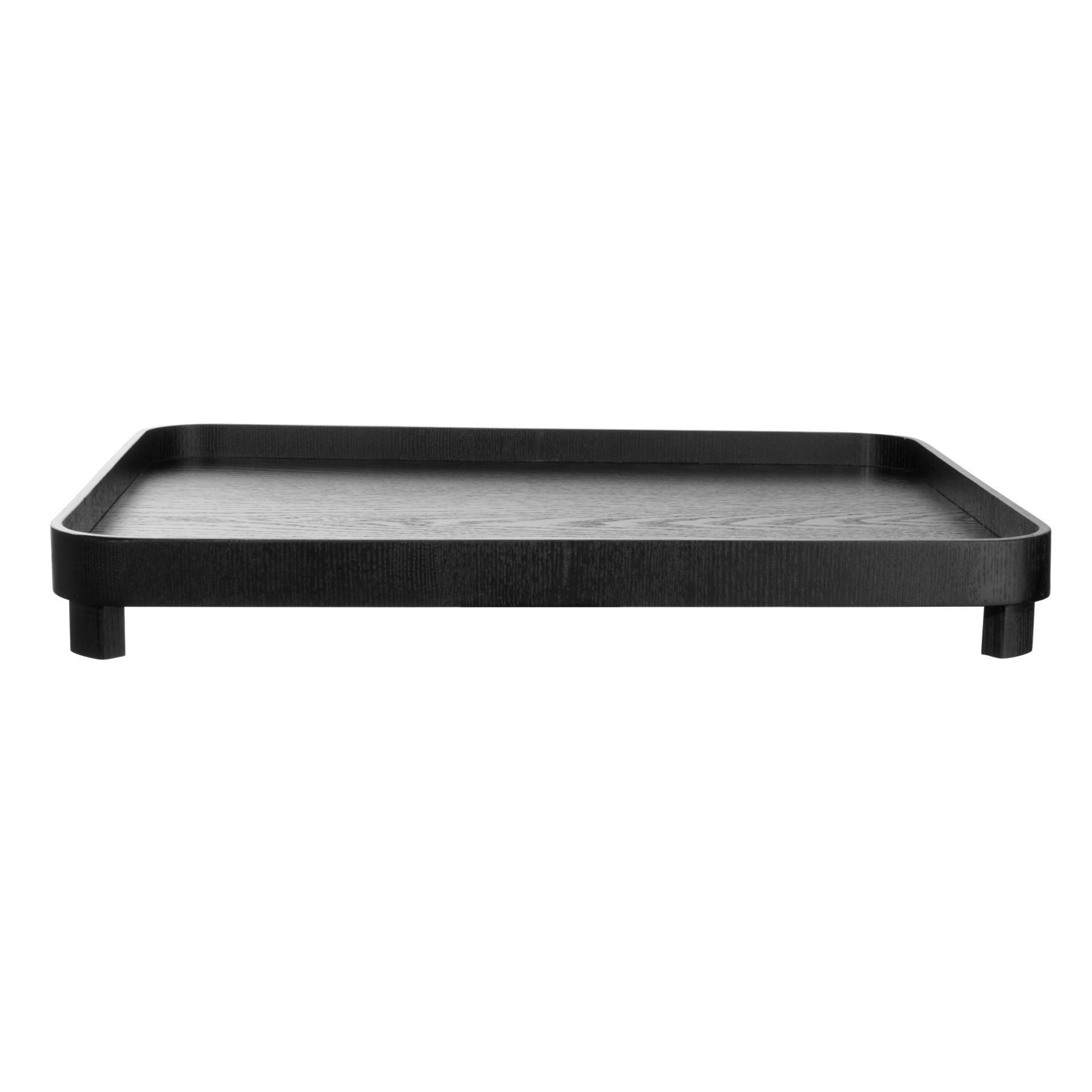 Servírovací tác/podnos na nožičkách Asa WOOD 45,5x36cm černý_0