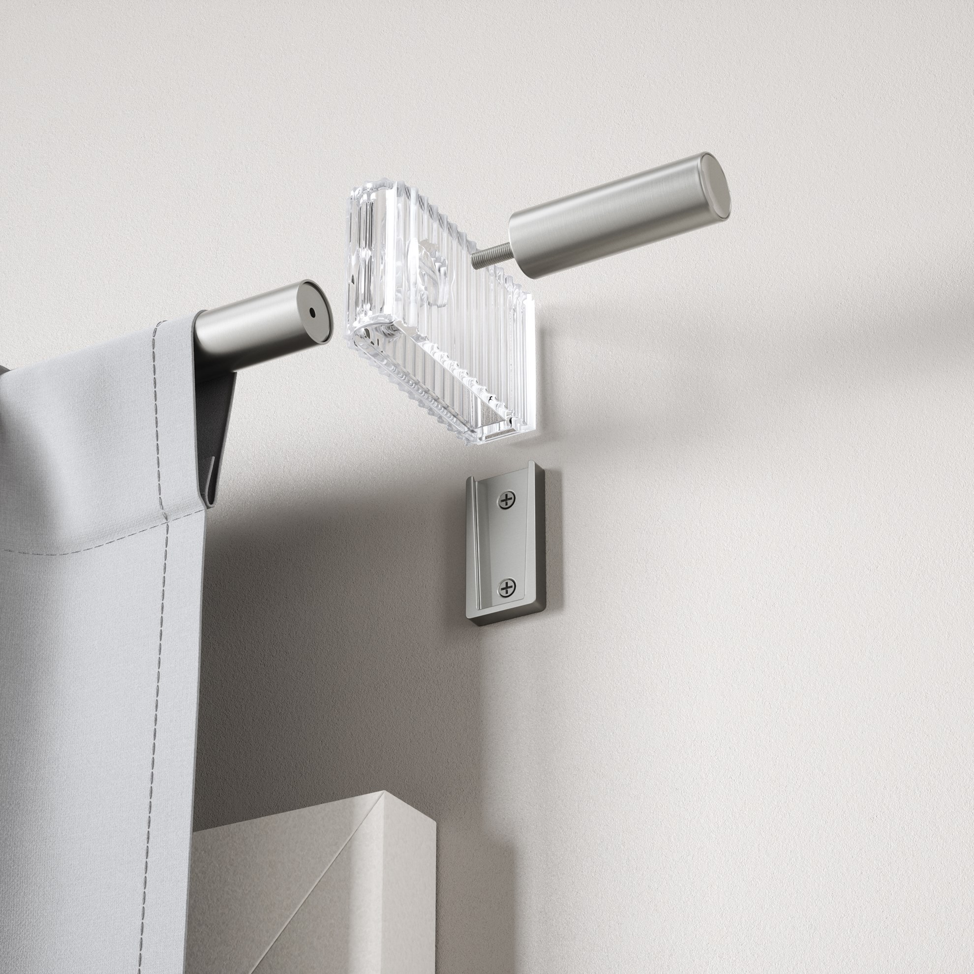 Rozšířitelná garnýž Umbra FLUTE D.107-305cm matný nikl_6