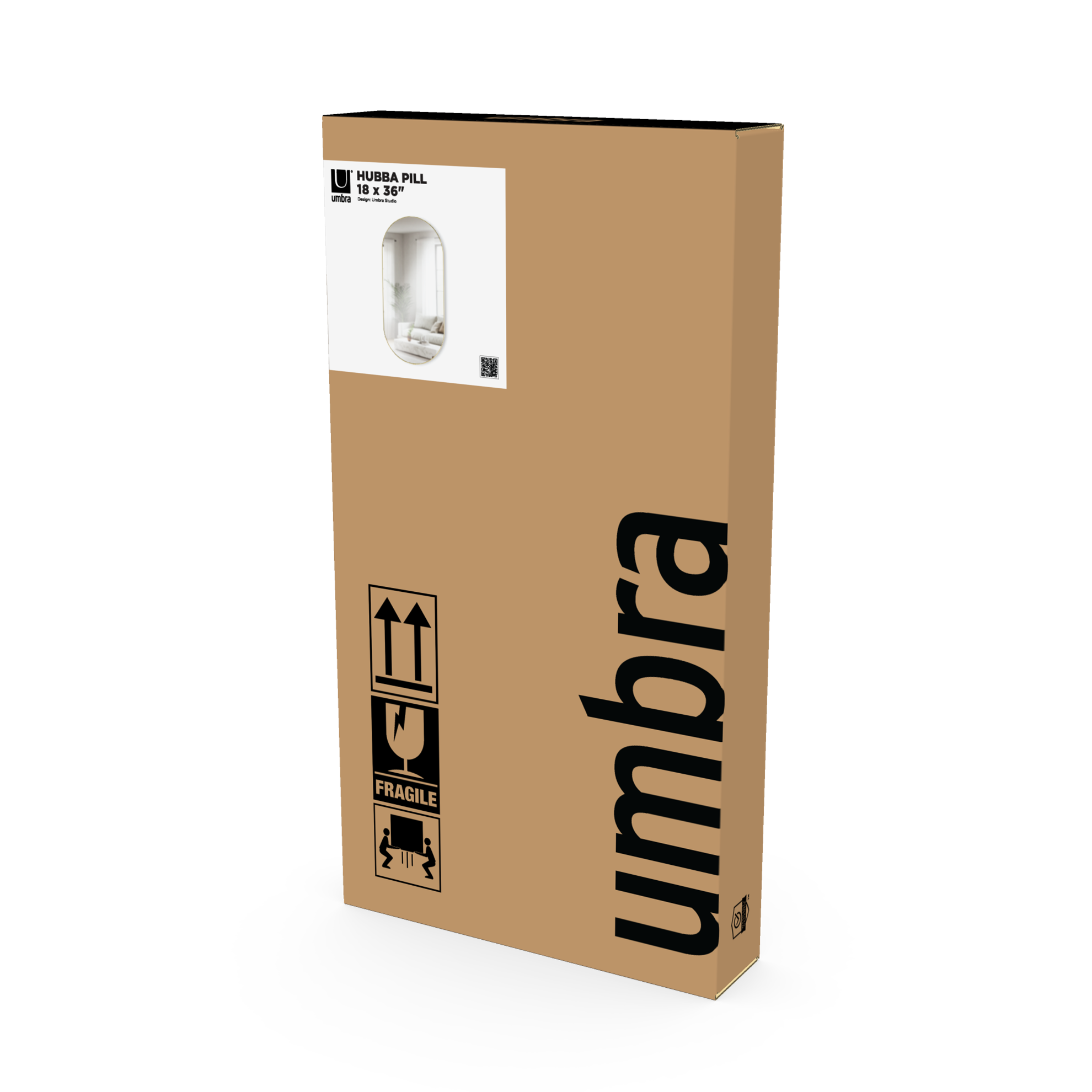 Zrcadlo HUBBA oválné 45x91cm s mosazným lemem_9