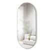 Zrcadlo HUBBA oválné 45x91cm s titanovým lemem_0