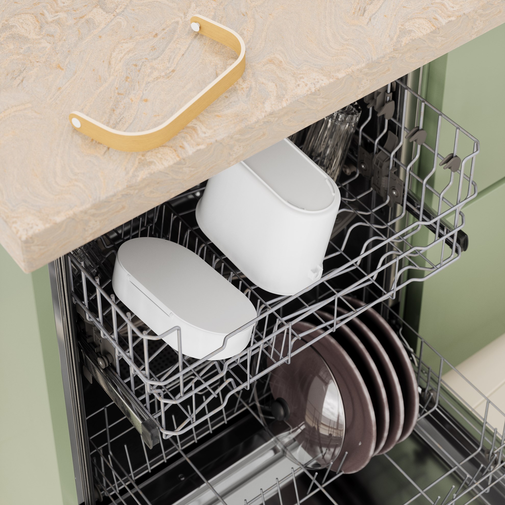 Kompostovací koš Umbra BELLWOOD bílý/přírodní_8