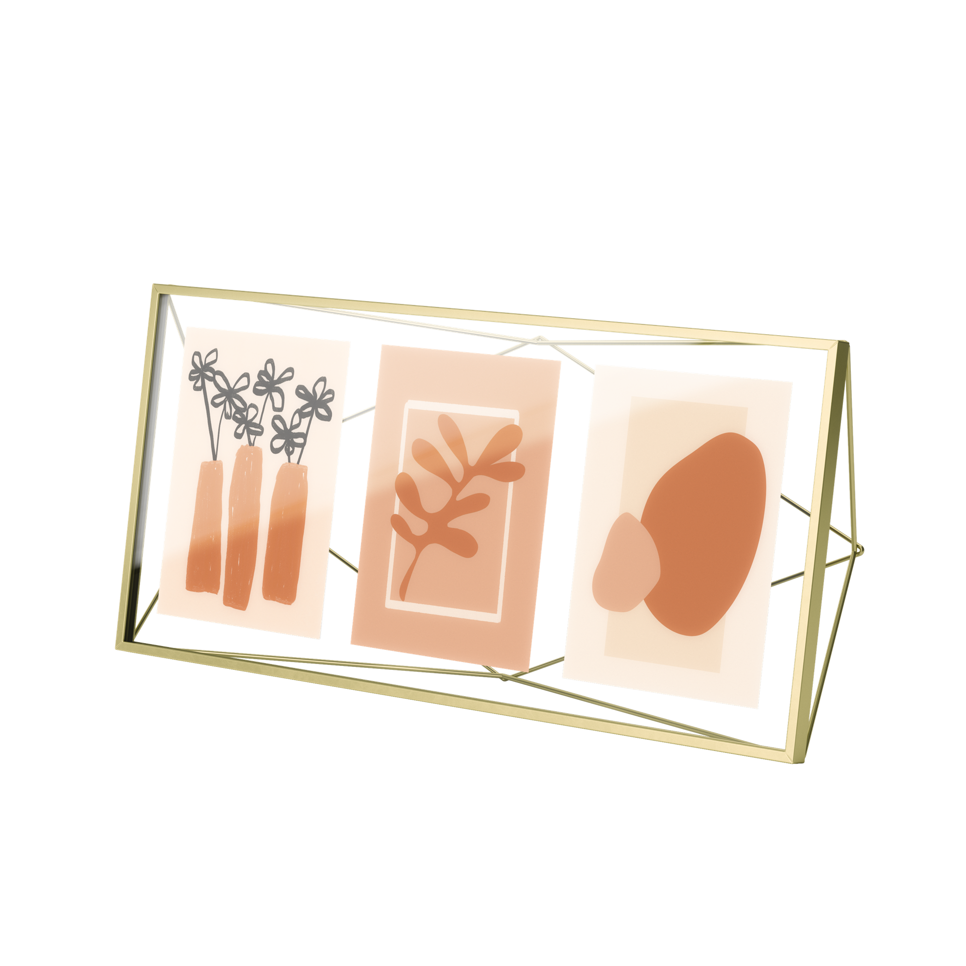 Fotorámeček Umbra PRISMA 48x23cm mosazný_5