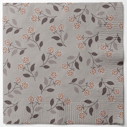 Papírové ubrousky 33x33cm BAL/20ks hnědé s potiskem_0